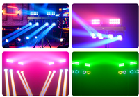 Barre de lumière de scène mobile portable 4x40W RGBW avec effet faisceau laser DMX512 pour DJ, discothèque et soirée