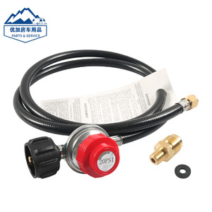 Kit Regulador de Manguera de Propano 0-20 Psi Ajustable para Uso en Caravanas - Product Image 4