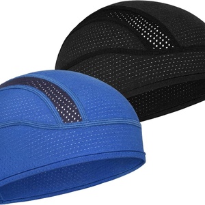 Skull Cap Helmet Liner Beanie Winter Sports 100% Cotton Cooling Mesh Cycling Fishing Running Hat Custom Logo Outdoor Men Women - Product Image 4