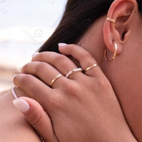 Gemnel meist verkaufte Perlens chmuck Eleganz und Lässigkeit elastische Gold perle natürlichen Perlen ring