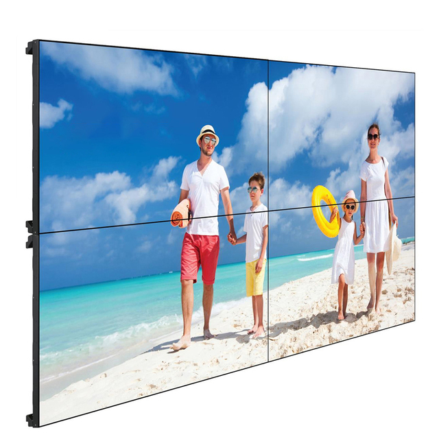 46 Inch 4K 0.88mm Bezel Indoor LCD Video Wall Panel 2x2 3x3 3x4 Splicing Screen With Wall Mount Bracket for Airports Subways