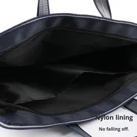 Porte-documents personnalisé en tissu Oxford noir, grande capacité, sac de réunion d'affaires, sac de bureau multi-couches avec fermeture éclair, format A4