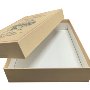 Hộp cứng cao cấp tùy chỉnh cho các sản phẩm quần áo với cơ sở giấy Kraft nâu thân thiện với môi trường và hộp đóng gói nắp cho quần áo - Product Image 2