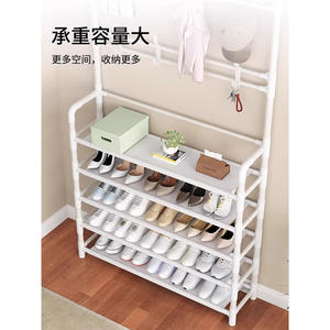 Zapatero moderno de varios niveles, metálico, independiente, que ahorra espacio, para la entrada del hogar, mueble para la sala de estar, diseño minimalista. - Product Image 4