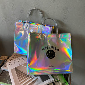 Sac fourre-tout extra large personnalisé en toile enduite laminée en film PP, sac de shopping, sac cadeau pour t-shirts pour femmes - Product Image 4