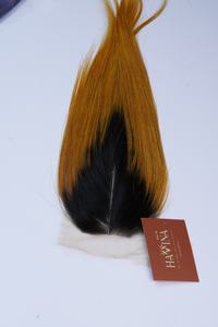 Extensions de cheveux humains Remy vietnamiens doublement étirés, mèches teintées 2x6 avec closure, tissages de cheveux lisses comme des baguettes, cuticules alignées, 100% naturels - Product Image 4