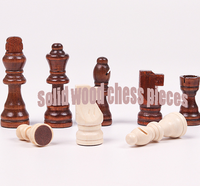 Jeu de 2 2.5 3 pouces King Figures Jeu d'échecs Pions Figurine Pièces de remplacement Pièces d'échecs en bois