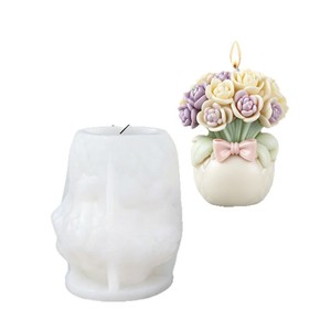 Tulip Heart Scented <b>Candle</b> Silicone <b>Mold</b> 3D Flower Basket Plaster Ornament Home Decoration <b>Mold</b> Cake <b>Mold</b> - Product Image 5