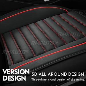 1/4 housses de siège de voiture universelles en cuir pleine fleur, style tendance, dossier haut, respirantes, protection intérieure pour voitures - Product Image 3