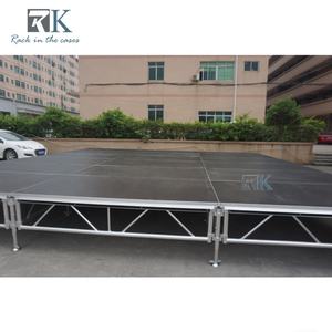 Plataforma de Madera Contrachapada con Altura Ajustable para Exposiciones, Escenario de Aluminio - Product Image 6