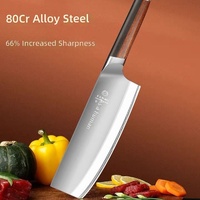 Ensemble de couteaux de cuisine Yangjiang SHIBAZI pour usage domestique, en acier triple couche, couteaux à découper la viande, à hacher les os, couteaux de chef combinés