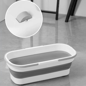 Secchio pieghevole portatile a quattro ruote motrici all'ingrosso di tutte le dimensioni mop piatti efficiente pulizia tempo-risparmio di asciugatura secchio pieghevole - Product Image 4
