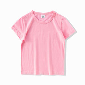 T-shirts pour enfants multicolores, t-shirts unis à col rond, t-shirts unisexes pour filles et garçons - Product Image 2
