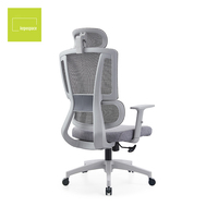 Kursi Kantor Ergonomis Putar Modern Murah Grosir, Kursi Komputer Berbahan Kain, Dapat Disesuaikan, dan Berjaring