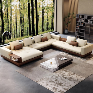 סט ספות משרדיות יוקרתיות למנכ\\\"ל, מאושר CE, איכותי, מודרני, ידידותי לסביבה, ספת עור ניתנת להמרה, לבית, למשרד, למלון ולעסקים - Product Image 1