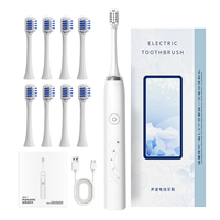 Brosse à dents électrique rechargeable à vibration sonique, nettoyage en profondeur, blanchiment des dents, élimination de la plaque dentaire, soins bucco-dentaires pour la maison et les voyages
