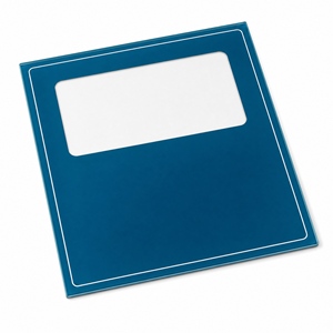 Écran d'affichage en verre trempé, design minimaliste plat, finition polie, bord bleu, centre beige - Product Image 3