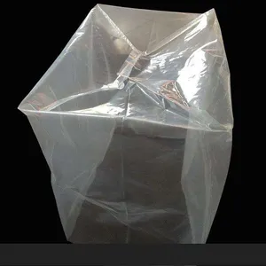 Transparent hard Square bag pe plastic square bottom bags