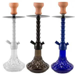 Kuke OEM Sheesha זול סיטונאי לבן שחור כחול אקריליק גיאומטריה אגרטל נרגילה סט