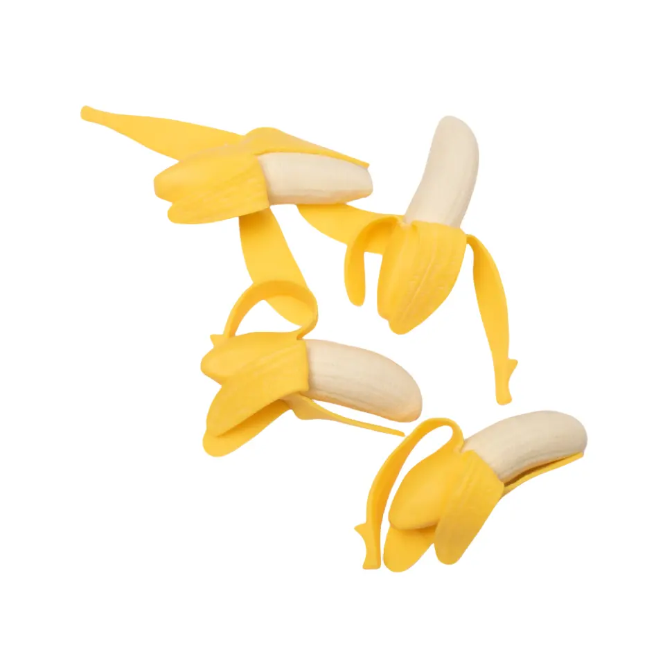 Neuartige Innovation Dekomprimieren TPR Simulation Frucht Banane kneten glückliche Kinder Gnocchi Squeeze Dekomprimieren Spielzeug Geschenk