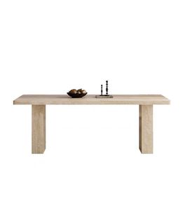 Đồ nội thất bằng đá cẩm thạch wabi Sabi phong cách bê tông kết cấu travertine bảng vuông cao cấp đồ nội thất bàn ăn tối - Product Image 6