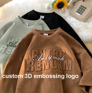 เสื้อยืดคุณภาพสูง ลายนูน 3 มิติ สวมใส่สบาย ระบายอากาศได้ดี ผลิตจากผ้าฝ้าย 100% รับสกรีนโลโก้ เสื้อยืดผู้ชาย ขายส่ง - Product Image 2