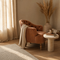 Fauteuil d'appoint capitonné en chêne massif, revêtement en chenille, pour salon et chambre à coucher, vente en gros OEM ODM