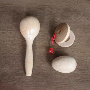 Wholesale Wooden Percussion <b>Instrument</b> Set With Tambourine Maraca Piccolo Castanet Sound Tube For Kids <b>Music</b> Education And Play - Product Image 6