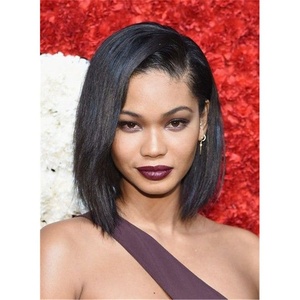 Ngắn glueless ren phía trước Tóc Giả bất nguyên tóc con người tùy chỉnh đầy đủ ren Tóc giả Bob thẳng Trong Suốt Ren cap tóc giả - Product Image 1