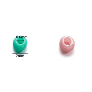 Cuentas de vidrio de colores de 2 mm, cuentas redondas sueltas para hacer pulseras, accesorios de joyería DIY al por mayor - Product Image 2