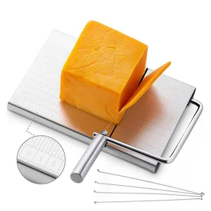 Kitchen Accessories Stainless Steel Cheese Slicer For Block Adjustable Cheese Cutting Board With Wire