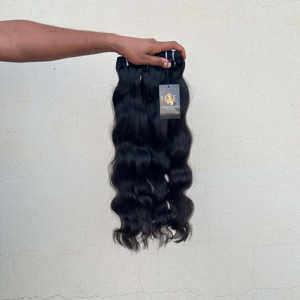 Paquet de cheveux humains naturels bruts du temple indien Deepwave Curly Hair Raw Cuticule alignée Paquets de tissage de cheveux vierges - Product Image 2