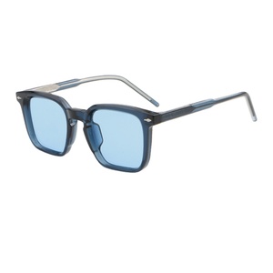 Lunettes de soleil rétro tendance pour hommes avec monture carrée, protection UV400, verres en acrylique Vantage, accessoires de mode - Product Image 3