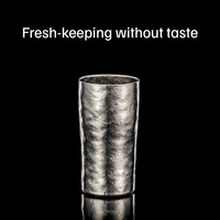 Nouvelle Tasse à Café Isotherme de Luxe 2026 en Titane Pur à Double Paroi Effet Flocon de Glace – Gobelet Isotherme en Titane