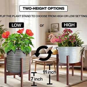 Soporte de esquina ajustable para plantas, soporte extensible para maceta de madera para el hogar, oficina, jardín, exterior, uso de plantas y suelo - Product Image 4