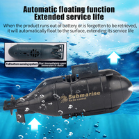 Submarino RC Inalámbrico de 6 Canales, Mini Submarino a Control Remoto, Modelo de Simulación de Lancha Rápida, Juguetes Eléctricos Subacuáticos