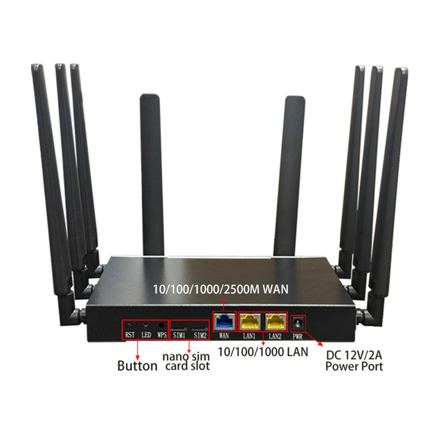 Outdoor Metal case OEM CPE Gigabit WIFI6 VPN GSM 5G LTE 4G Wireless Router with Sim Card Slot