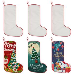 Calcetín Navideño Sublimable con Borde Rojo, 95g, Lino con Forro, 31*51*20 cm, Estilo Moderno, Regalos Promocionales - Product Image 3