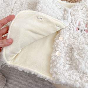 Gilet pour enfants avec motif <span class=keywords><strong>de</strong></span> dessin animé, manteau en polaire épais pour l'hiver, fermeture à boutons en corne, ceinture décorative, collection 2025 - Product Image 4