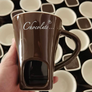 <span class=keywords><strong>M</strong></span> cangkir piring Chafing keramik coklat, dengan garpu lilin, panci peleburan coklat, peralatan makan kreatif, peralatan minum rumah tangga - Product Image 4