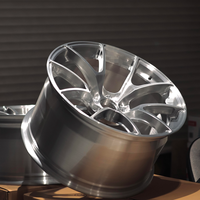 Jantes forgées 5 branches à déport profond en argent brossé 18 19 20 21 22 pouces 5*112 5*120 pour BMW Audi Voitures de performance allemandes