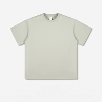 Camiseta Oversize de Punto de 260 GSM, 100% Algodón de Alta Calidad, Ropa Urbana para Hombre, Camisetas Personalizadas para Hombre