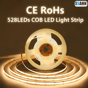 Striscia LED COB ESANN 528LEDs con Telecomando Wi-Fi AC110-220V 3000K Flessibile Intelligente per Illuminazione Paesaggistica Bianco Caldo Retroilluminazione <span class=keywords><strong>TV</strong></span> - Product Image 1