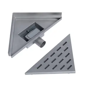2024 China manufacturer custom size stainless steel floor triangle shower drain