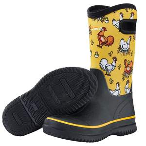 HISEA stivali da pioggia per <span class=keywords><strong>donna</strong></span> stivali di gomma a metà polpaccio stivali da fienile isolati in Neoprene impermeabili per il giardinaggio di lavoro di fango - Product Image 6