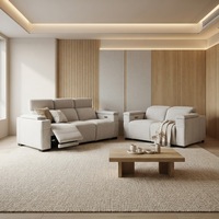 Modernes Stoff-Elektro-Relaxsofa mit Ausziehfunktion Holzrahmen 3-Sitzer für Wohnmöbel