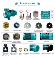 Pompe à eau propre LLASPA MHF-6AR avec turbine en laiton 3.0HP, haute pression, grand débit, auto-amorçante pour l'alimentation en eau potable, traitement OEM