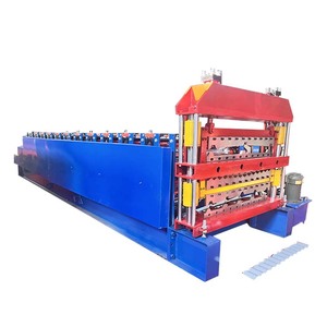 Toiture triple couche faisant la machine de presse de tuiles émaillées de tôle de toit Ibr ondulée pour la vente en gros de haute qualité - Product Image 1