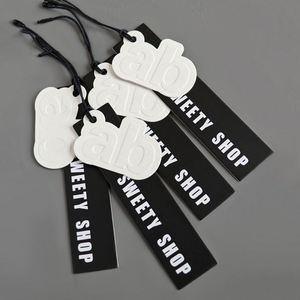 Matte Black Paper Hangtags for <b>Clothes</b> Luxury Gold Stamping Logo Clothing Hang <b>Tag</b> Brand Label Swing <b>Tag</b> Hanging <b>Tags</b> - Product Image 6