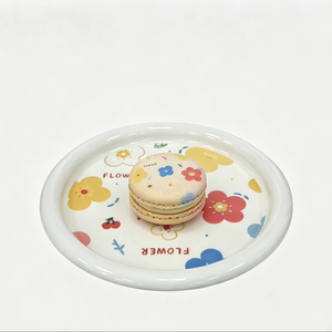 Plato <span class=keywords><strong>de</strong></span> Ensalada <span class=keywords><strong>de</strong></span> <span class=keywords><strong>Melamina</strong></span> Ecológico, Bandeja Redonda Irrompible con Diseño <span class=keywords><strong>de</strong></span> Plantas, Bandeja <span class=keywords><strong>de</strong></span> Té Duradera para Fiestas - Product Image 1